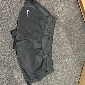 Nike Black Running Shorts with White Swoosh